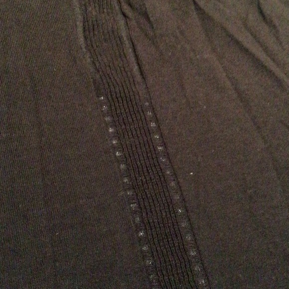 Metalicus, Black Knitted Tunic with Silver Stripes, Size M-L - Picture 5 of 6